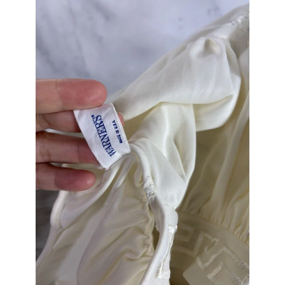 Vintage Grecian Goddess Nightgown Dress White Empire Waist Long Maxi 36 S Bride - Picture 5 of 16